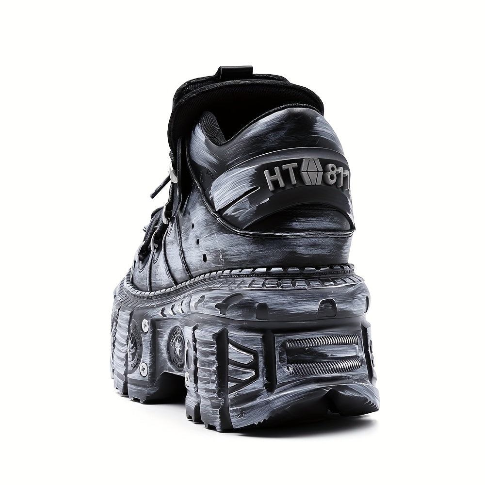 Women's EVA Platform Short Boots Y2K Goth Style Mid Calf Shoes