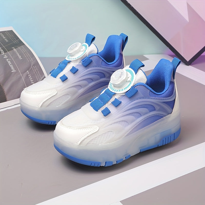 Розовые и синие роликовые коньки для детей, дышащие, легкие, прочные, всесезонные, для уличных видов спорта