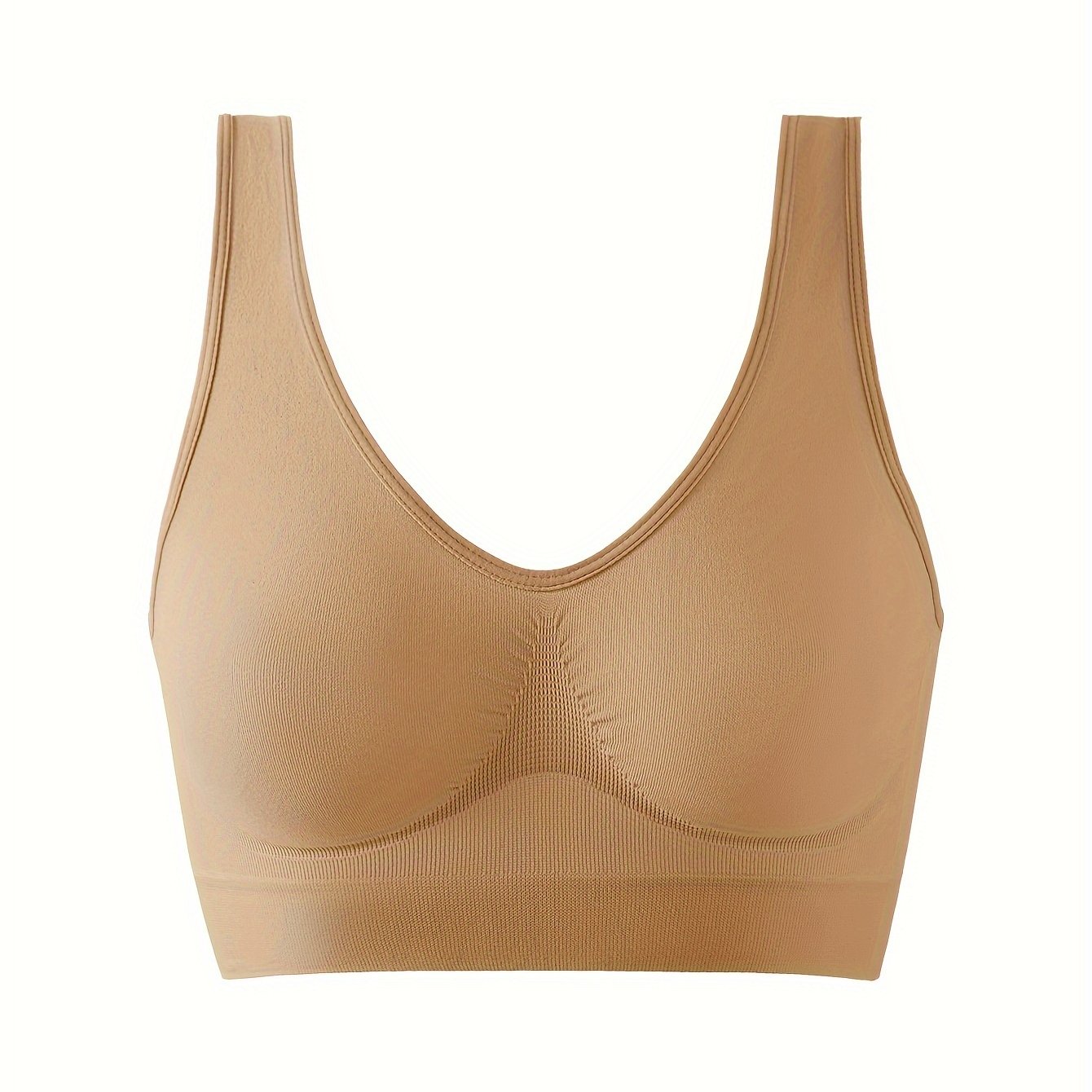 Wireless Full Coverage Seamless Tank Bra for Women with Push-Up Support