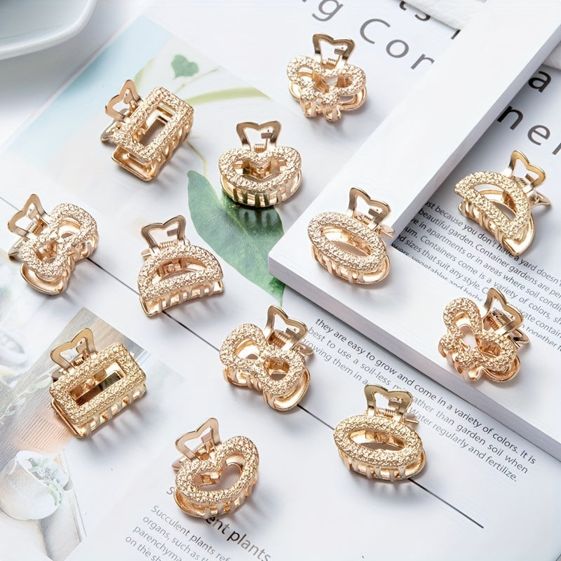 Set of 12 Small and Medium Hair Clips for Women Hair Styling Accessories
