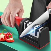 Knife Sharpener 4-Stage Diamond and Ceramic Rods Professional Kitchen Tool