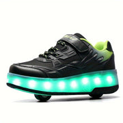 Patines de malla para niños con ruedas que iluminan, características retráctiles, para todas las estaciones