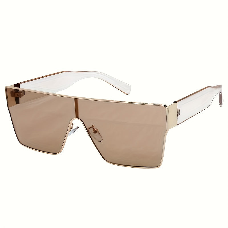 Unisex Square Metal Frame Hiking Sunglasses with Anti-Reflective Polycarbonate Lenses