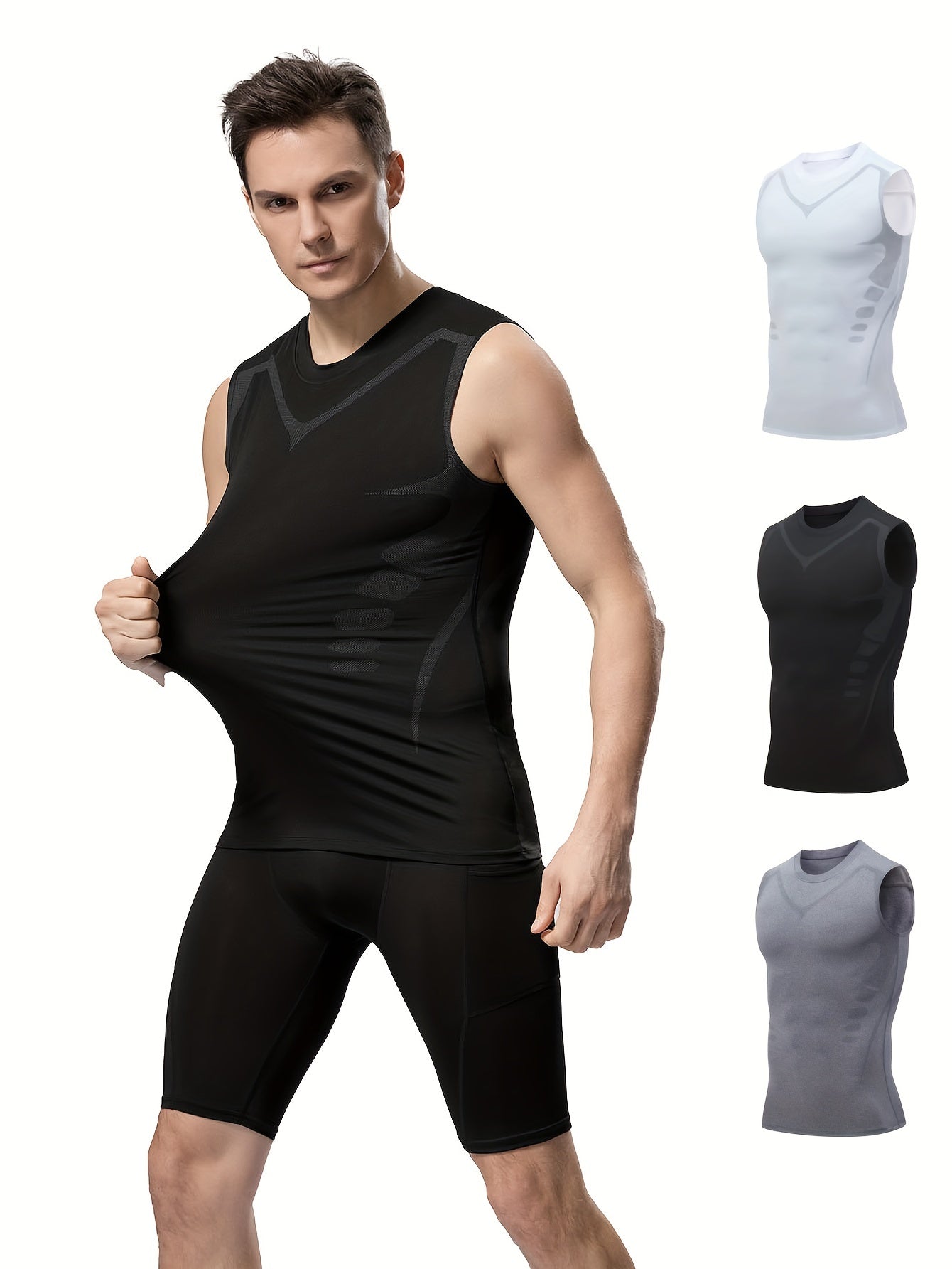 Camiseta sin mangas de secado rápido para hombres, apta para deportes, fitness y actividades al aire libre