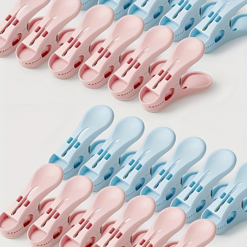 Set of 40 Colorful Windproof Plastic Clothespins for Outdoor Drying and Home Use