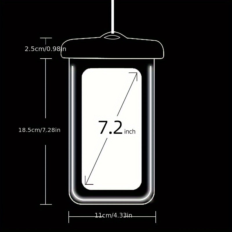 Set of 2 Waterproof Phone Bags for Outdoor Activities Pink and Blue Rainproof Touch Screen Compatible