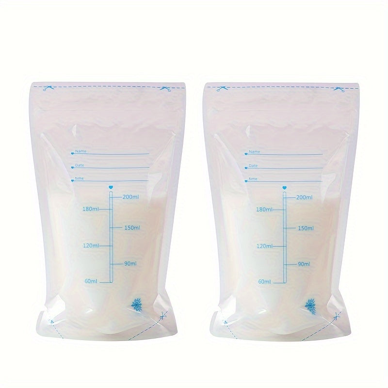 30 Breast Milk Storage Bags 8.5oz Leakproof Double Zipper BPA-Free Self-Standing