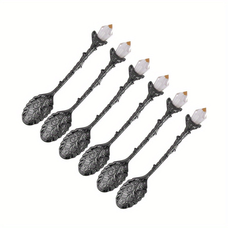 Floral Coffee Spoon for Tea and Desserts, Vintage Charm, Elegant Pattern