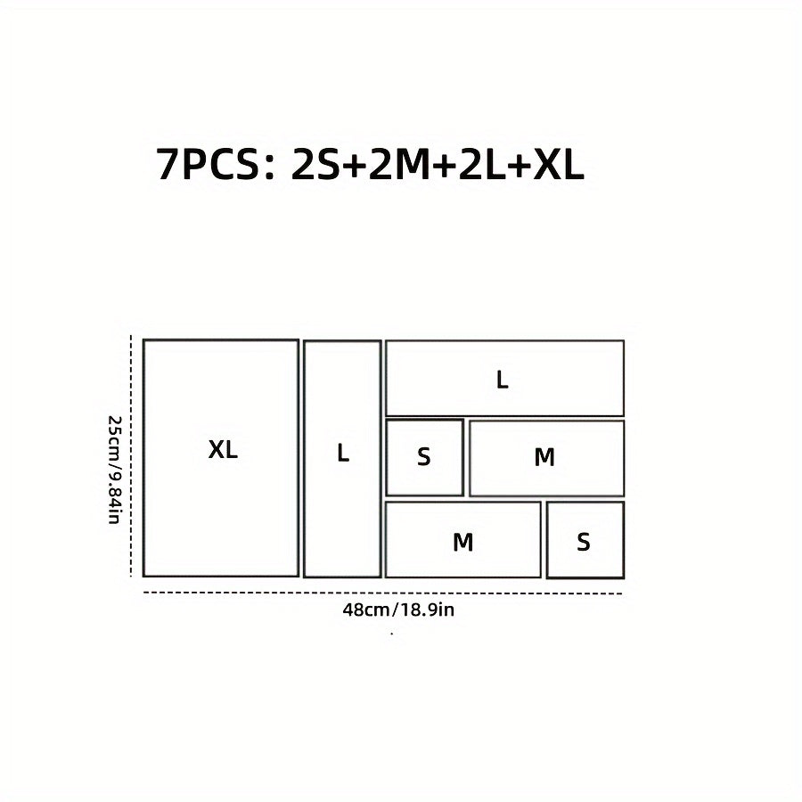 Acrylic Drawer Organizer Set 3 or 6 Pieces Transparent Cosmetic and Skincare Storage