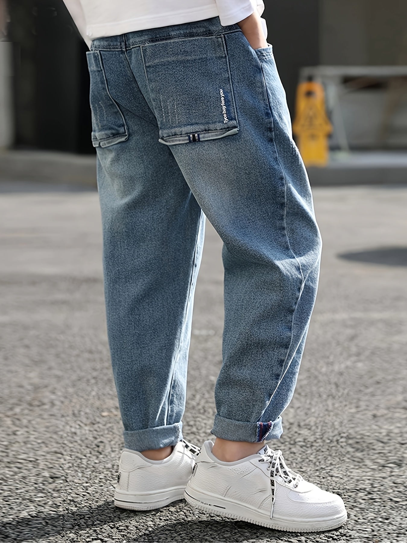 Boys' Slim Casual Jeans with Stretch Cotton Blend for Kids Age 12 and Under