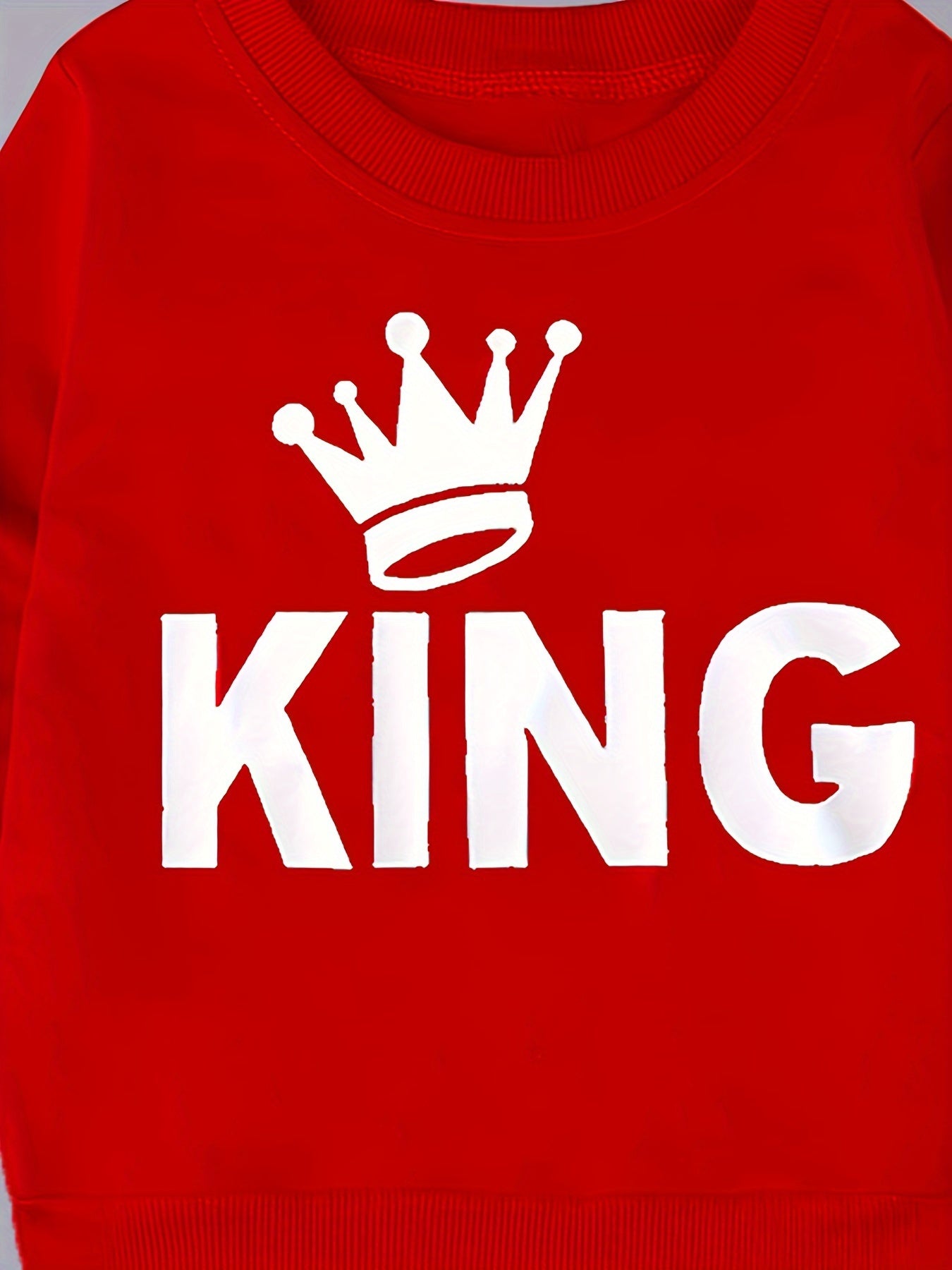 Boys' Fall Winter Alphabet Pattern Polyester Casual Suit with Crew Neck