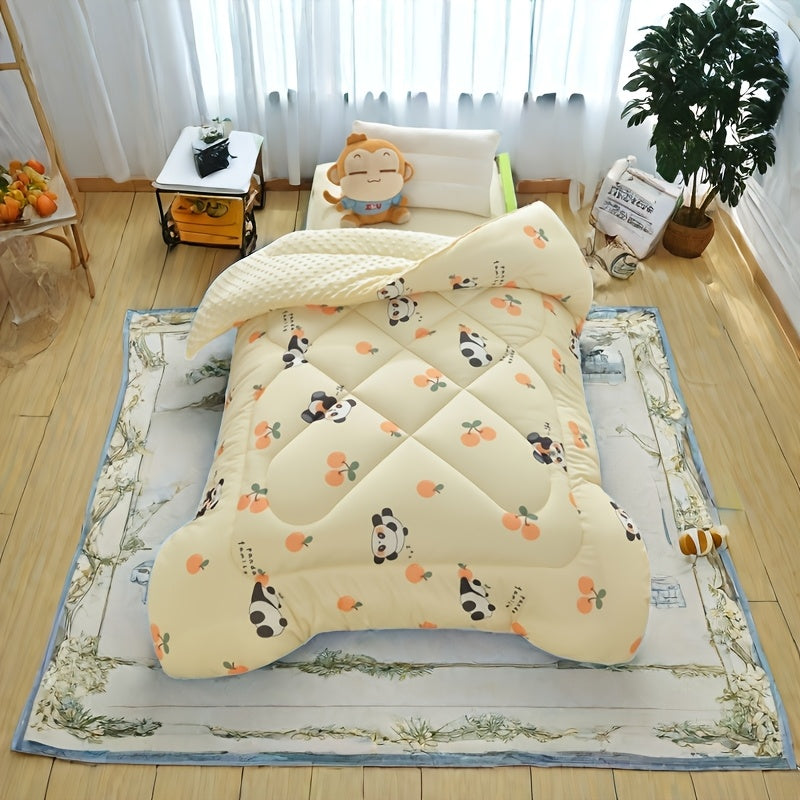 Kids Beanie for Girls and Boys Soft Knit Animal and Plant Pattern Blue and White