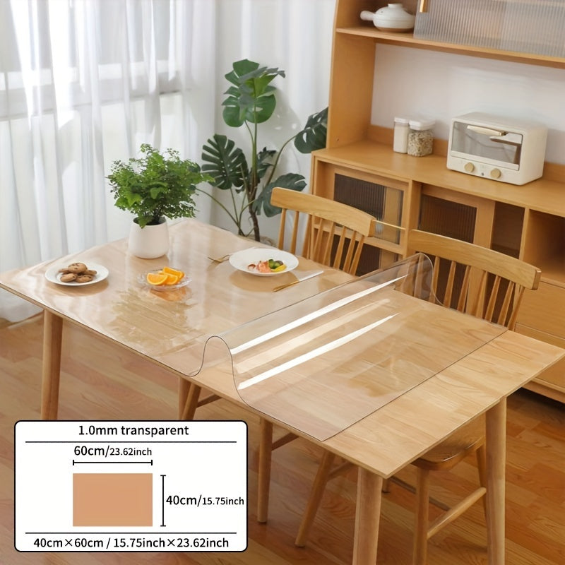 Transparent Thick Tablecloth for Home Hotel Restaurant Heat-Resistant Scratch-Resistant