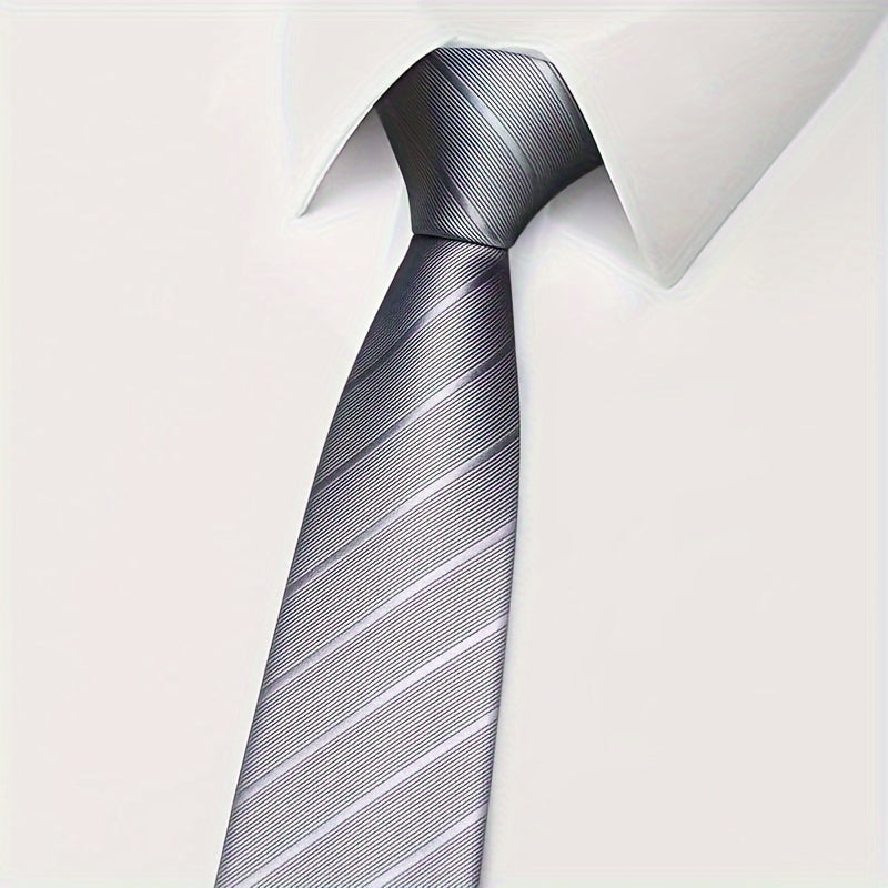 Men's Zipper Tie for Formal Events Wedding Banquet Grooms Best Men