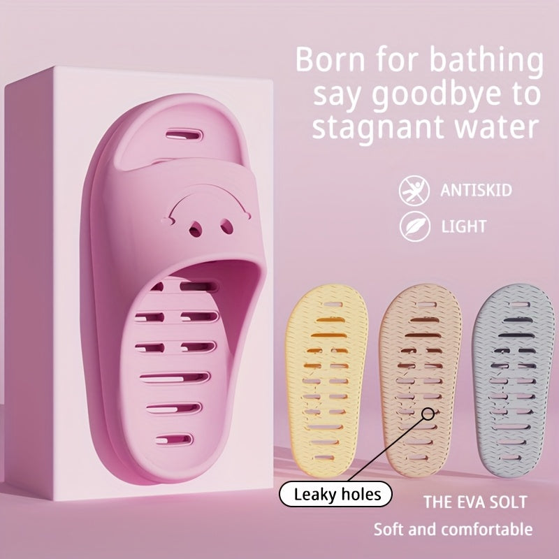 Women Soft EVA T-Strap Slides for Beach and Indoor Use in Pastel Colors