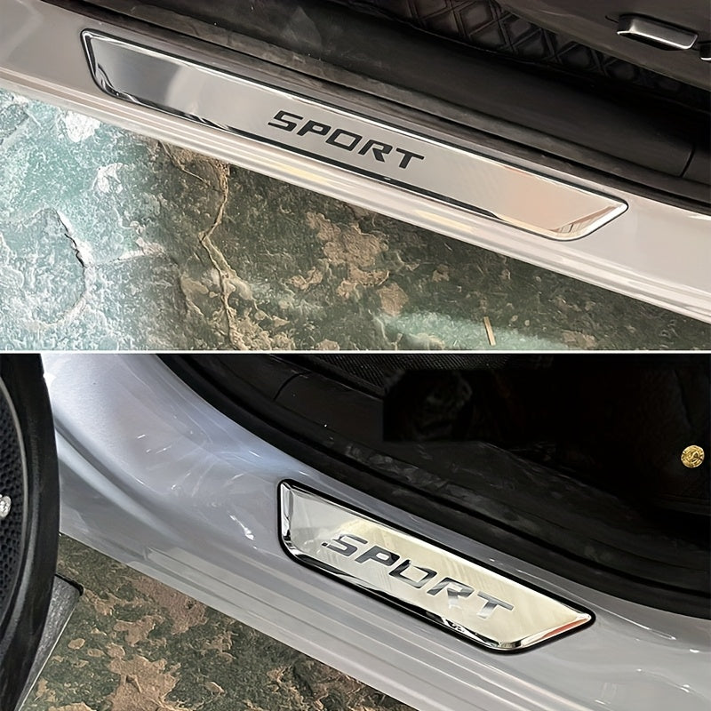 4 Pcs Stainless Steel Anti Scratch Wear-Resistant Door Threshold Protection Strips