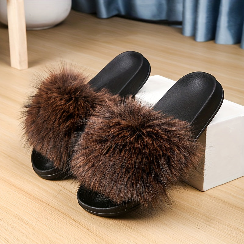 Women's Plush Slippers with EVA Sole, Indoor Outdoor Comfort