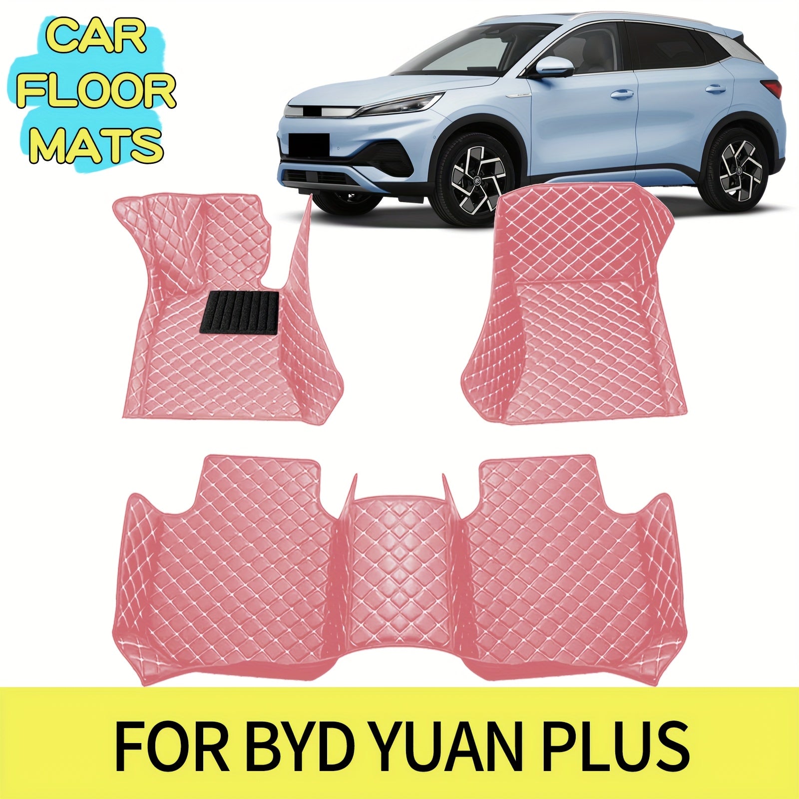 luxus avtomobil pol matosi PUPU PU teri uchta qismli to'plam chap qo'lda boshqariladigan uchun