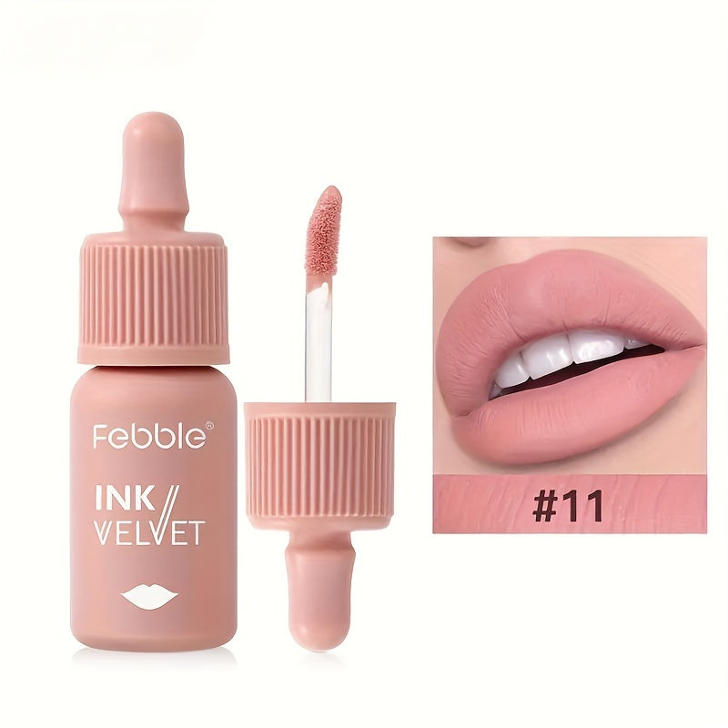 Набор женских глянцевых блесков для губ из бархата с яркими стойкими цветами