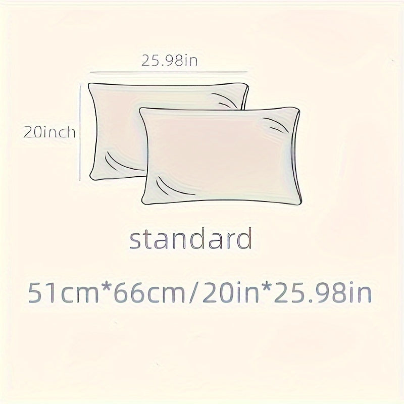 Set of Two Silky Soft Pillowcases with Breathable Cooling Feel Solid Color