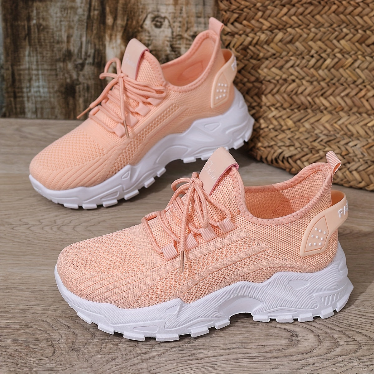 Women's White Mesh Breathable Running Shoes, Lightweight Casual Sneakers