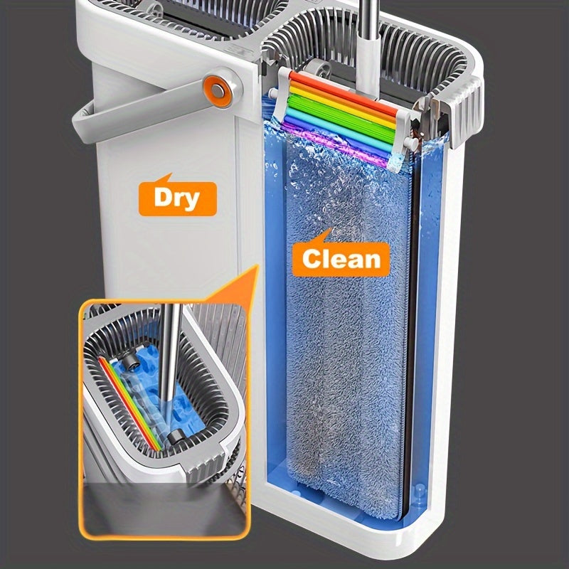 Идеально подходит для подарков в этот праздничный сезон, набор Joybos Ultimate Mop and Bucket Set включает 2 насадки для влажной и сухой уборки. Оснащен системой легкой очистки, выдвижной ручкой из нержавеющей стали и двусторонним скребком для эффективной