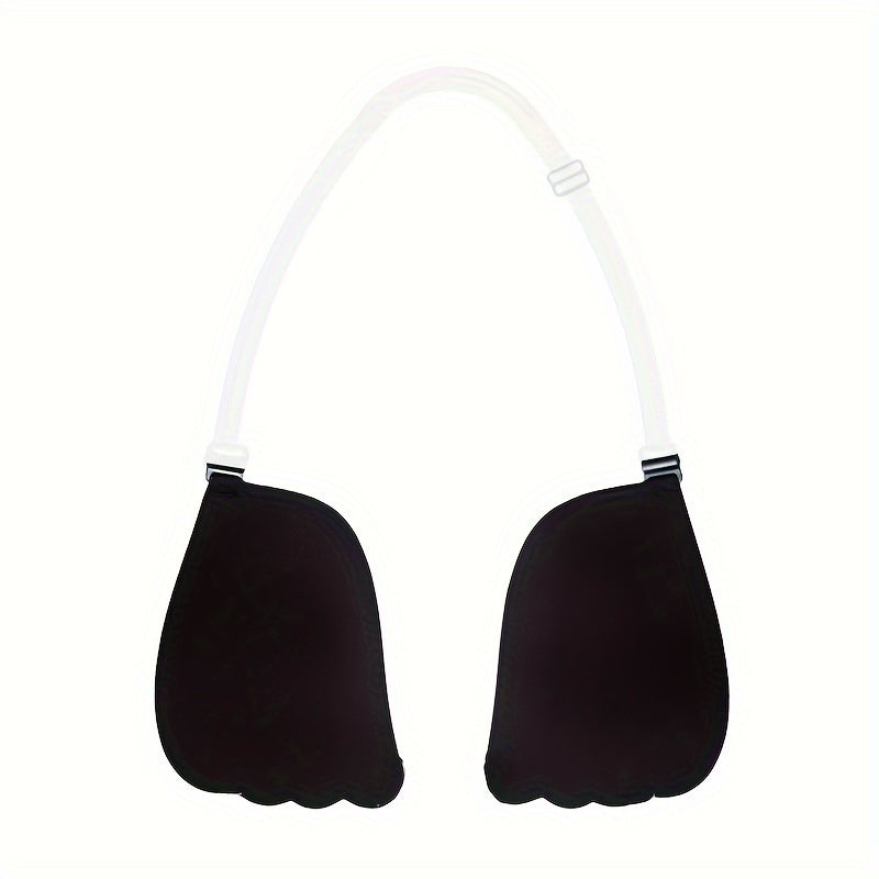 Women’s Silicone Adhesive Push-Up Bra Nude Black Strapless Backless Lift Pasties