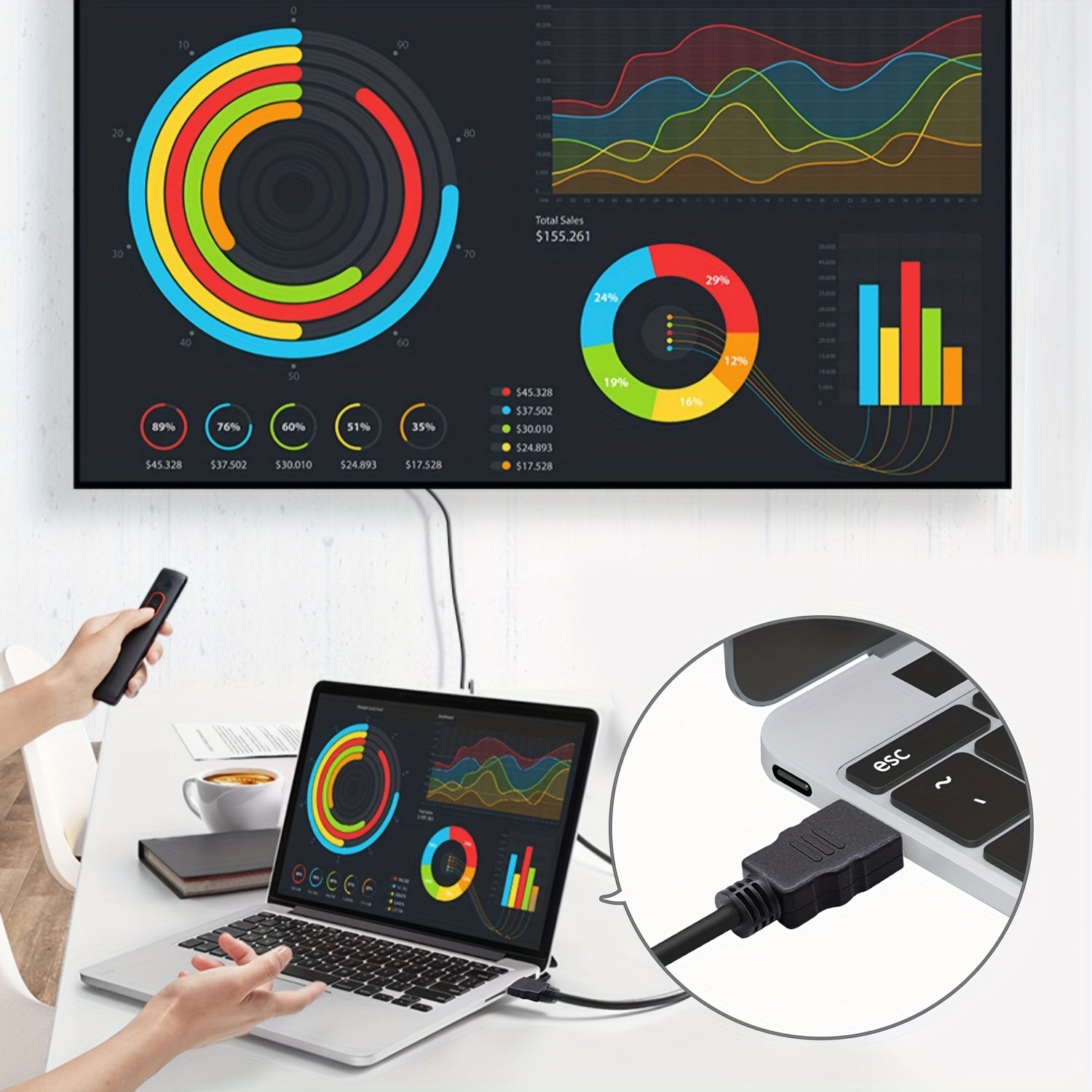 Кабель HDMI 10.06м плоский Cat8 Ethernet 1080P 60Hz мужской к мужскому для HDTV Xbox PS4