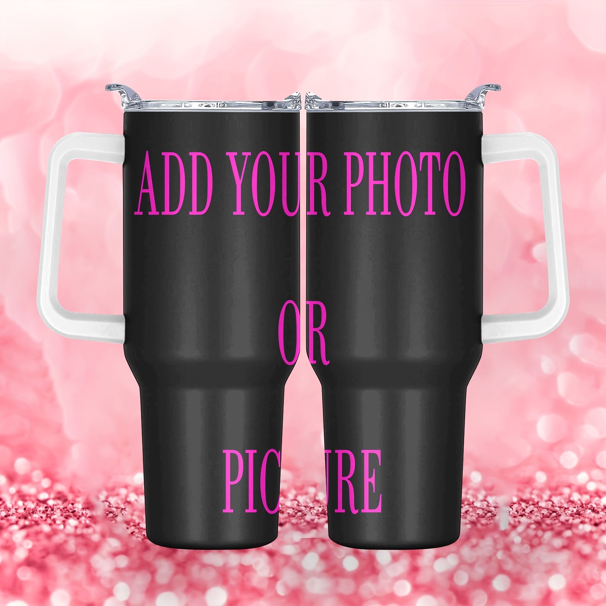 40oz Stainless Steel Travel Mug with Lid Custom Photo Insulated Coffee Cup Gift