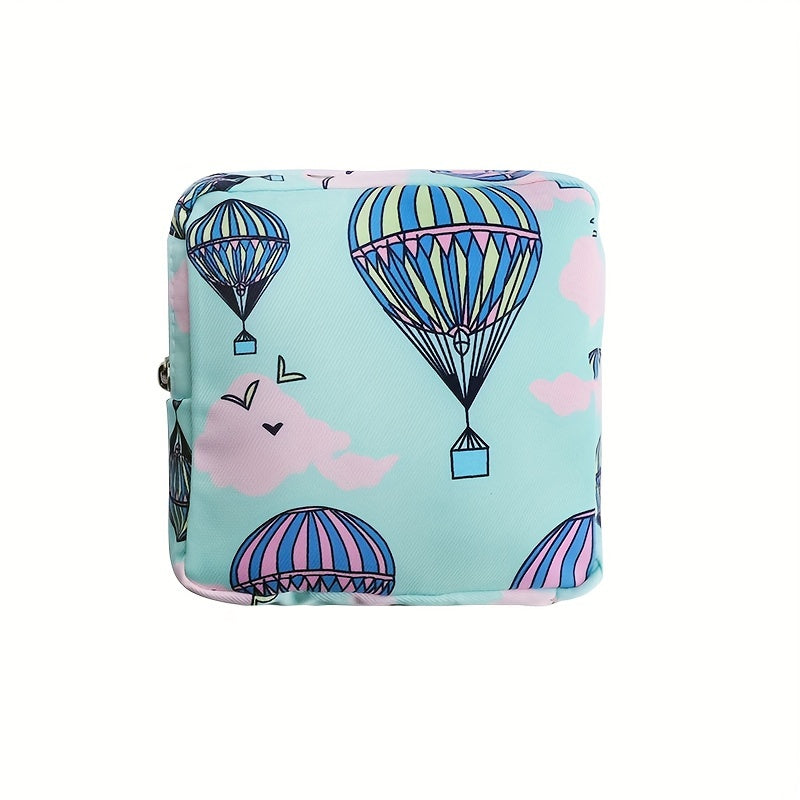 Cartoon Printed Portable Storage Bag Waterproof Large Capacity Organizer for Girls Coins Headsets Art Supplies