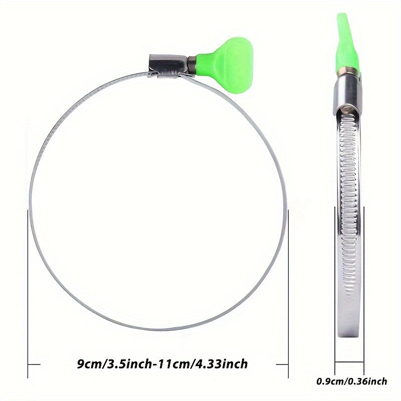 Juego de 4 abrazaderas ajustables de acero inoxidable de 10.16 cm para conductos de aire, tuberías y ventilaciones