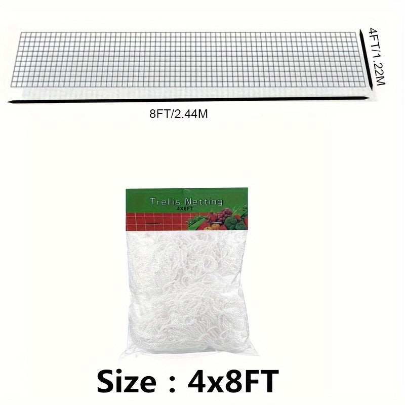 Heavy-Duty Polyester Plant Trellis Netting 5x15ft 6in Mesh for Climbing Vegetables Fruits Flowers