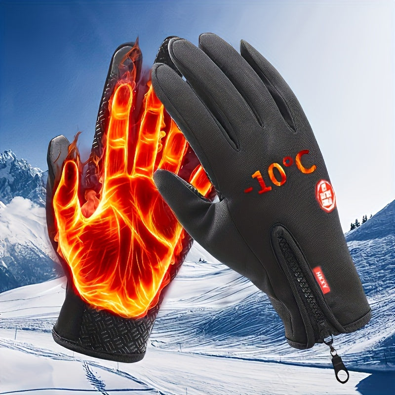 Unisex Fleece-Lined Gloves with Touchscreen Compatibility Nylon Durable Warm Tie Dye for Outdoor Sports