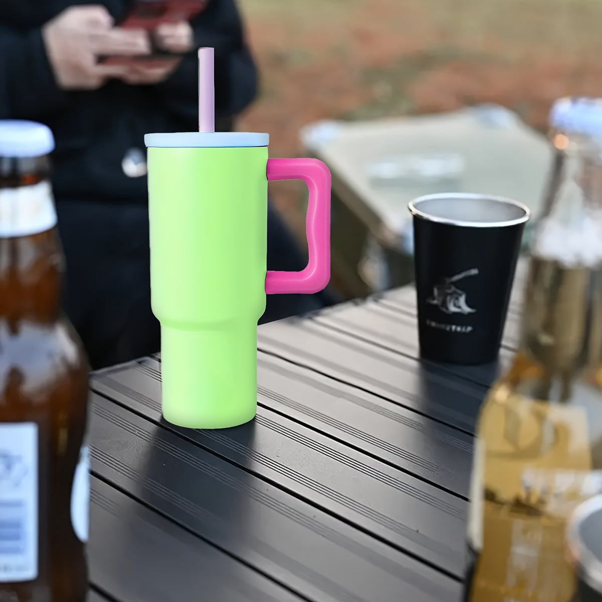 24oz Insulated Stainless Steel Water Bottle with Handle Leakproof BPA-Free