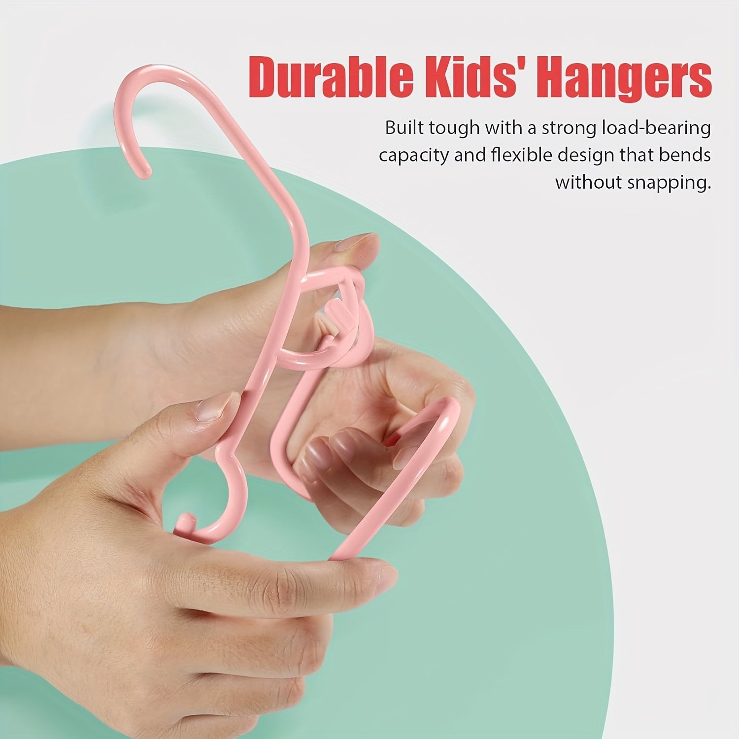 60/100 Piezas de perchas de plástico coloridas para organización de armario, apilables, antideslizantes, con hombros