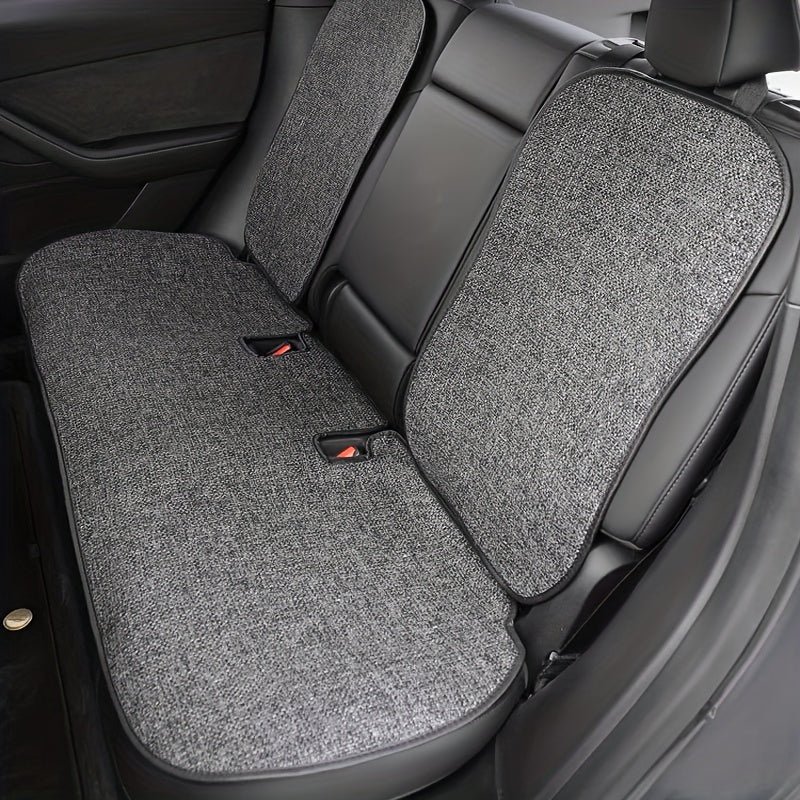 Премиальные льняные передние чехлы для сидений для Tesla Model 3/Y мягкие съемные моющиеся защитные чехлы для автомобильных сидений