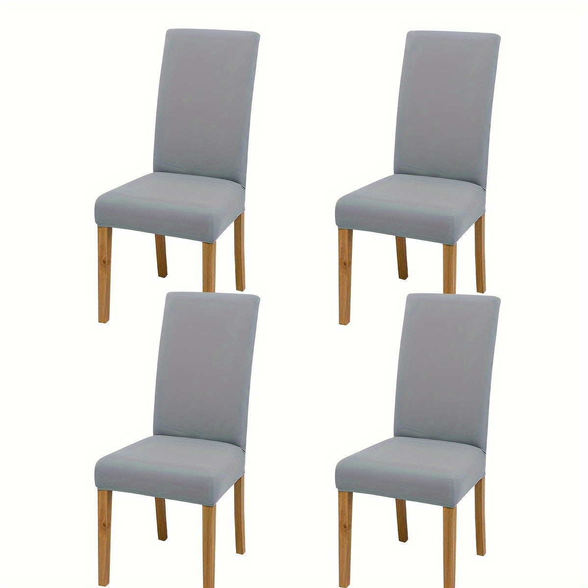4/6pcs Water-Resistant Polyester Spandex Chair Covers with Elastic Band for Living Room