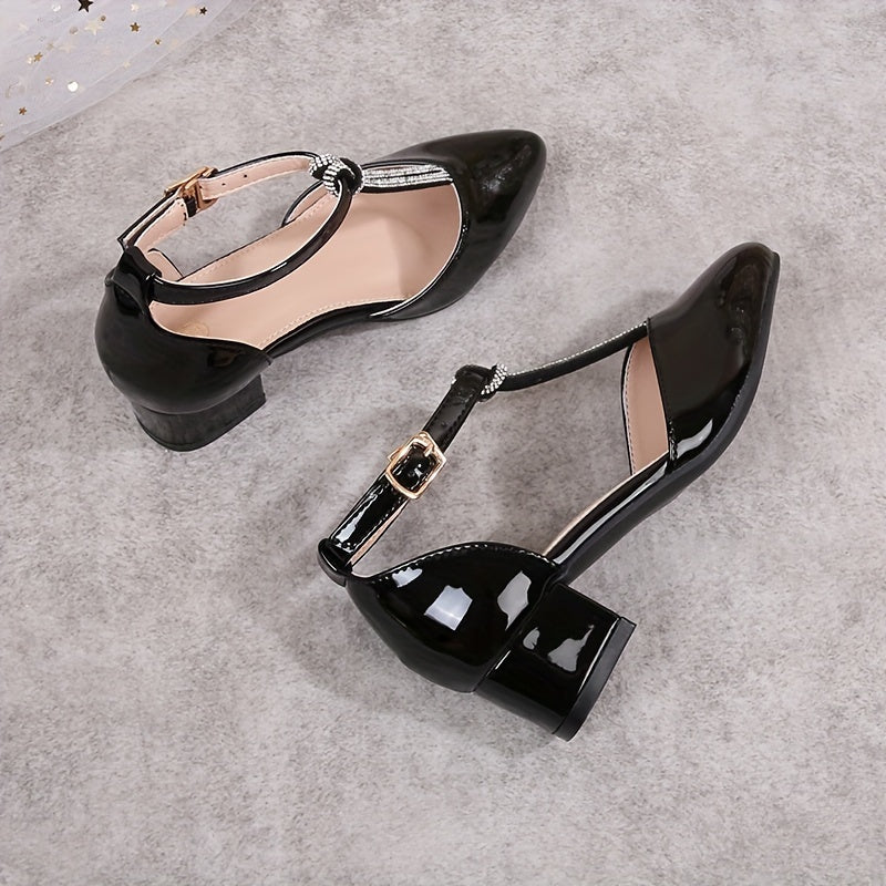 Girls Spring 2024 Princess Shoes with Rhinestones Low Top Pointed Toe High Heels