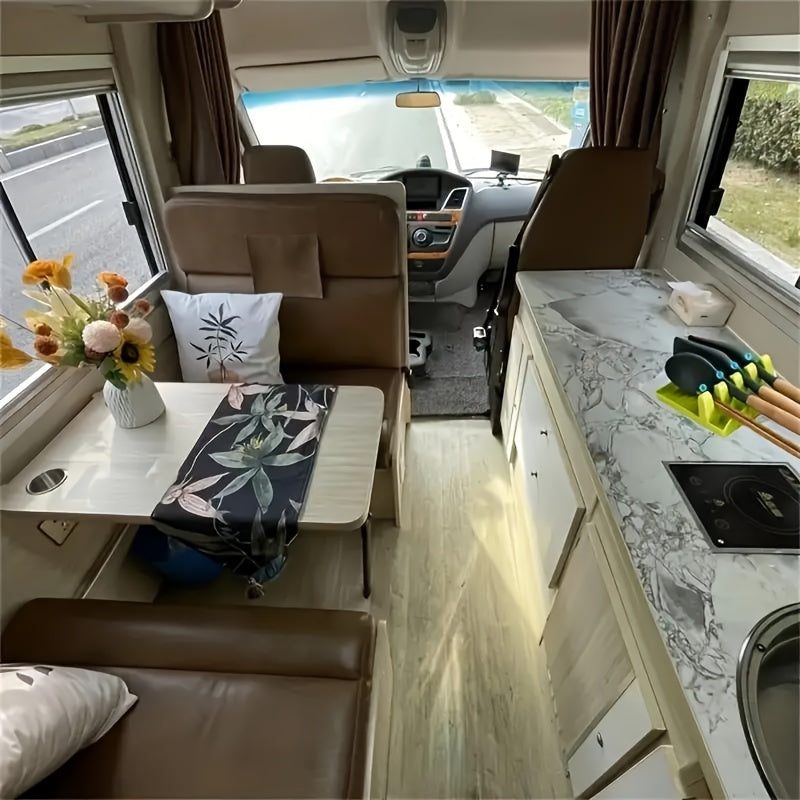 Kitchen Organizer Set 2 Pieces Spoon Utensil Holder with Lid Rack Drip Pad White Green