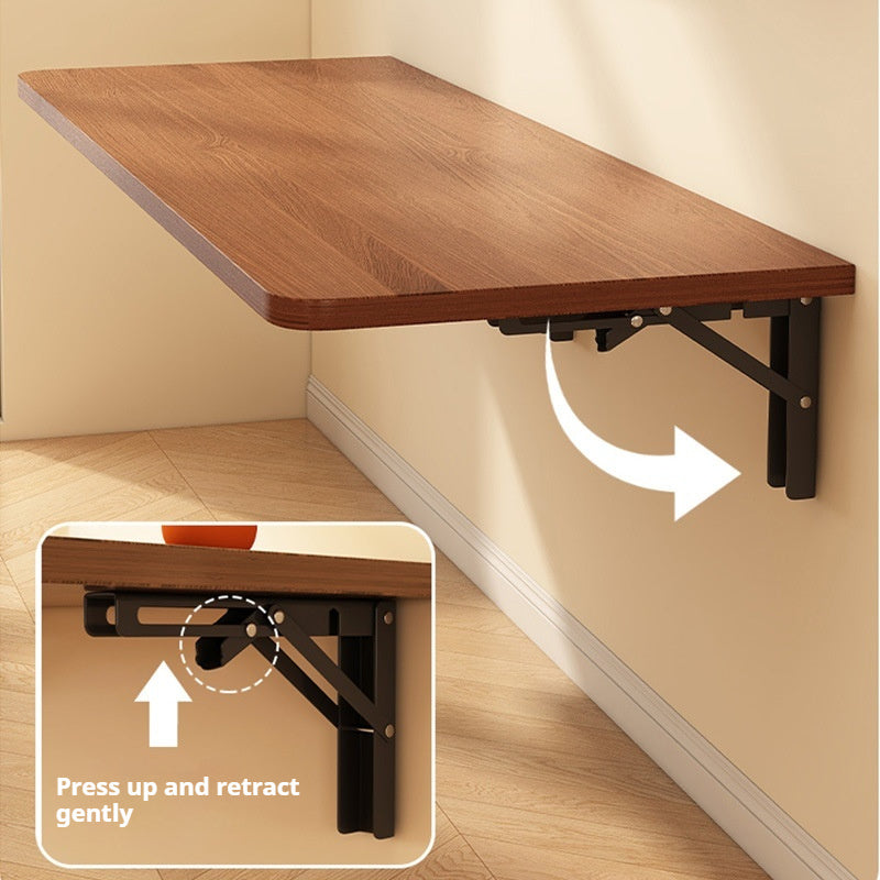 Белый деревянный настенный складной стол с регулируемой подставкой для компьютера и ноутбука из коркового материала, идеально подходящий для организации пространства в домах и офисах, на кухнях и в общежитиях.