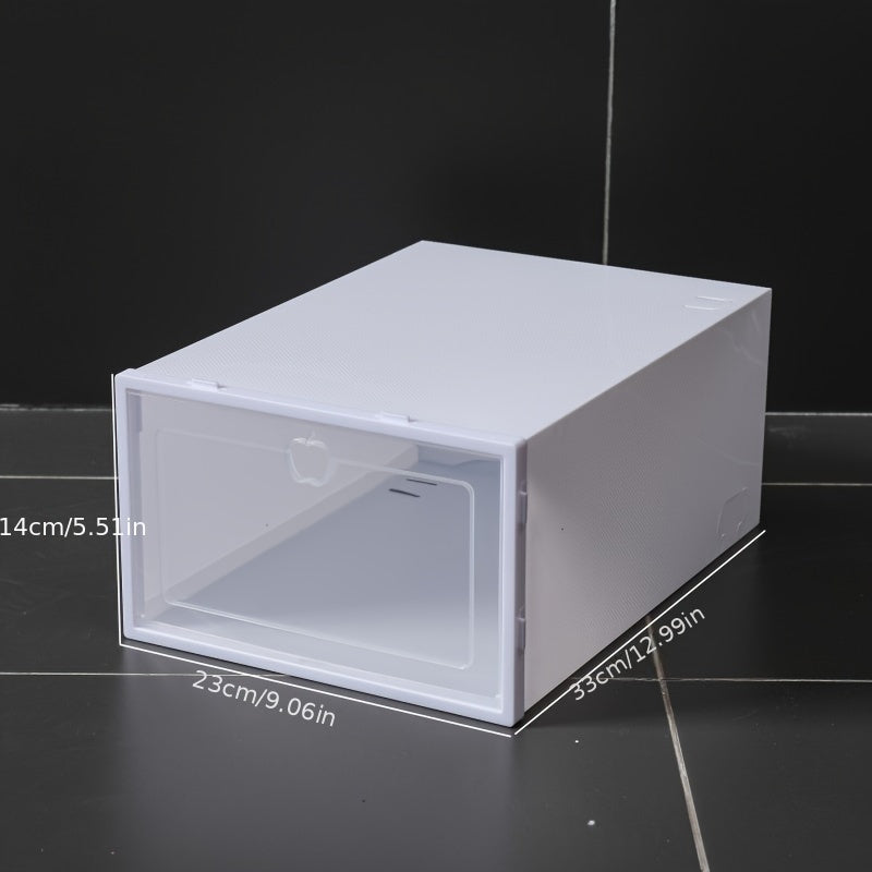 15 Pack Clear Plastic Shoe Storage Boxes with Flip Top for Home Organization