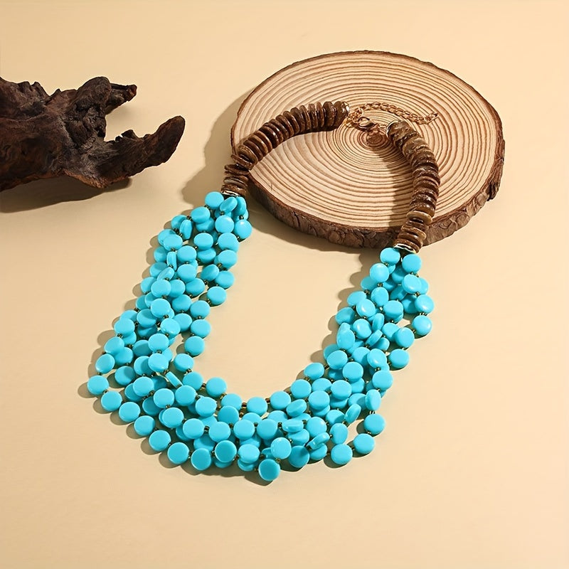 Boho Chic Beaded Kokos qobig'i taqinchoq ayollar uchun yozgi ta'til sovg'asi