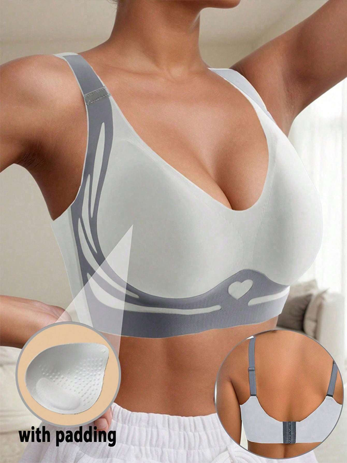 Women's Lace Wireless Bra Set Full Coverage Plus Size Comfortable