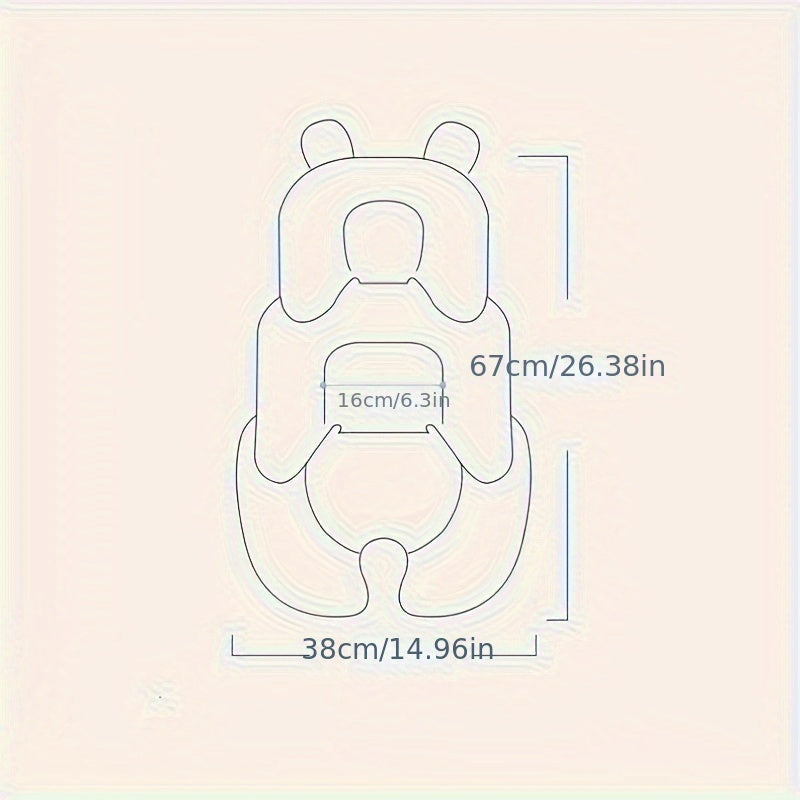 Reversible Baby Stroller Pad for Winter Warmth and Breathability Pink Blue