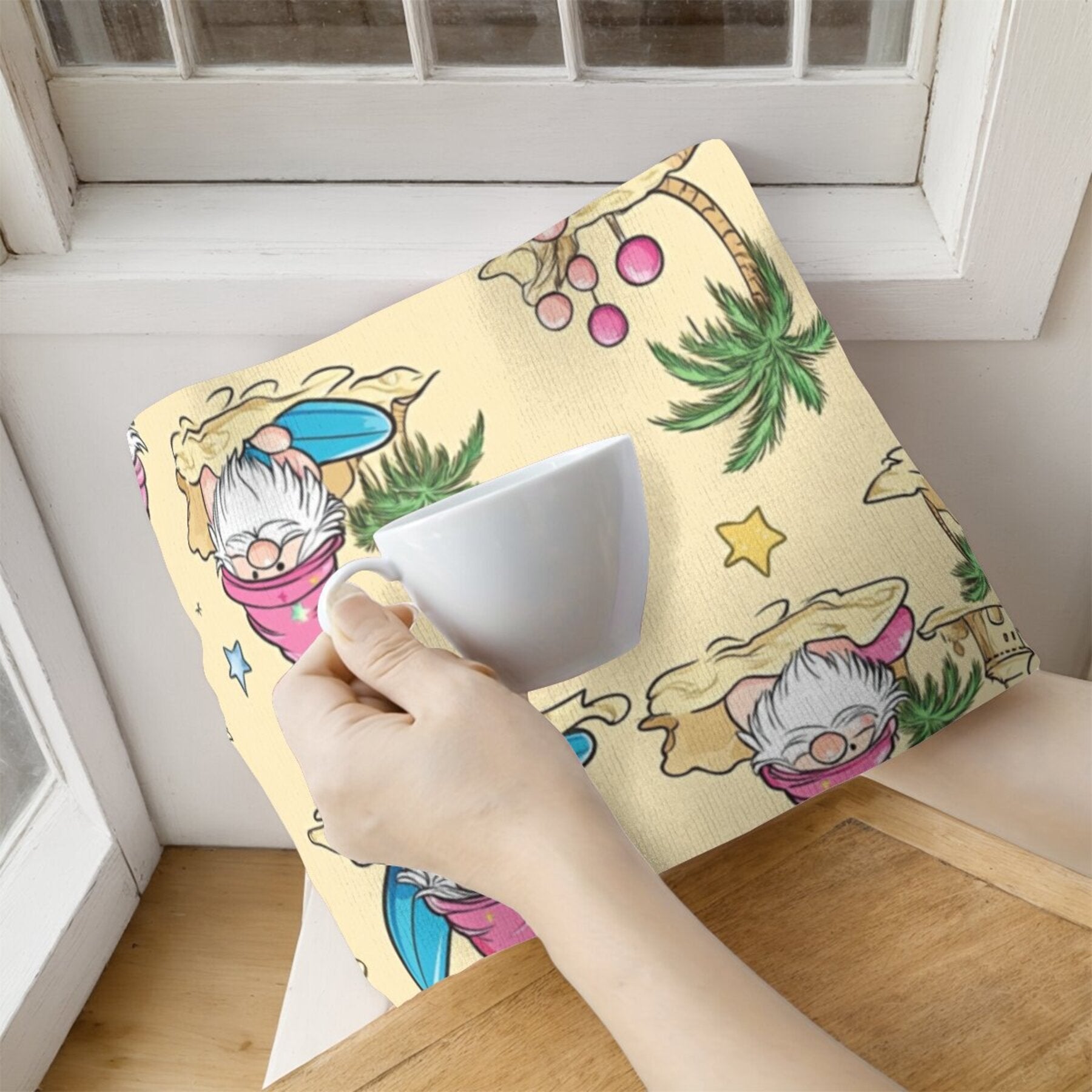 Two Pieces Scouring Pad Dish Cloths for Cleaning and Scrubbing