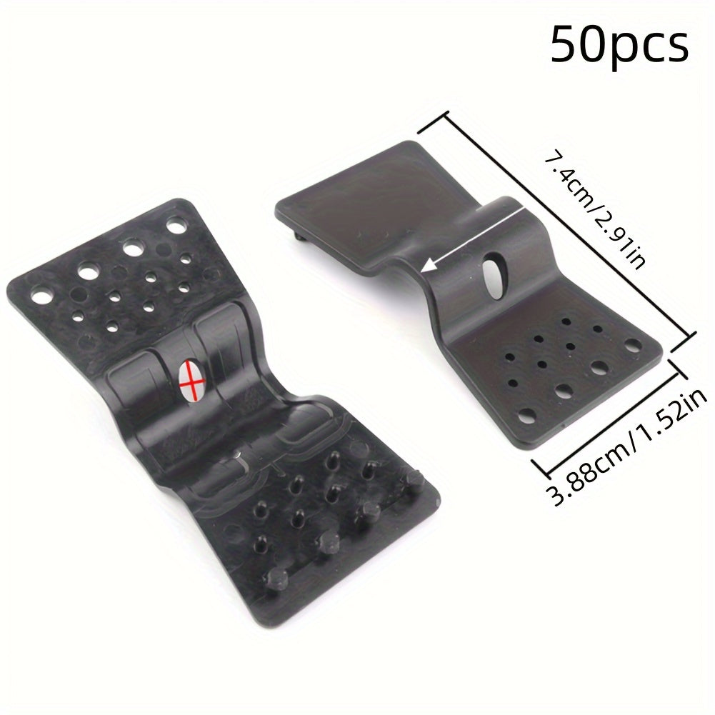 Black Plastic Garden Clips for Shade Nets Fencing and Netting Installation 10/20/30/50pcs