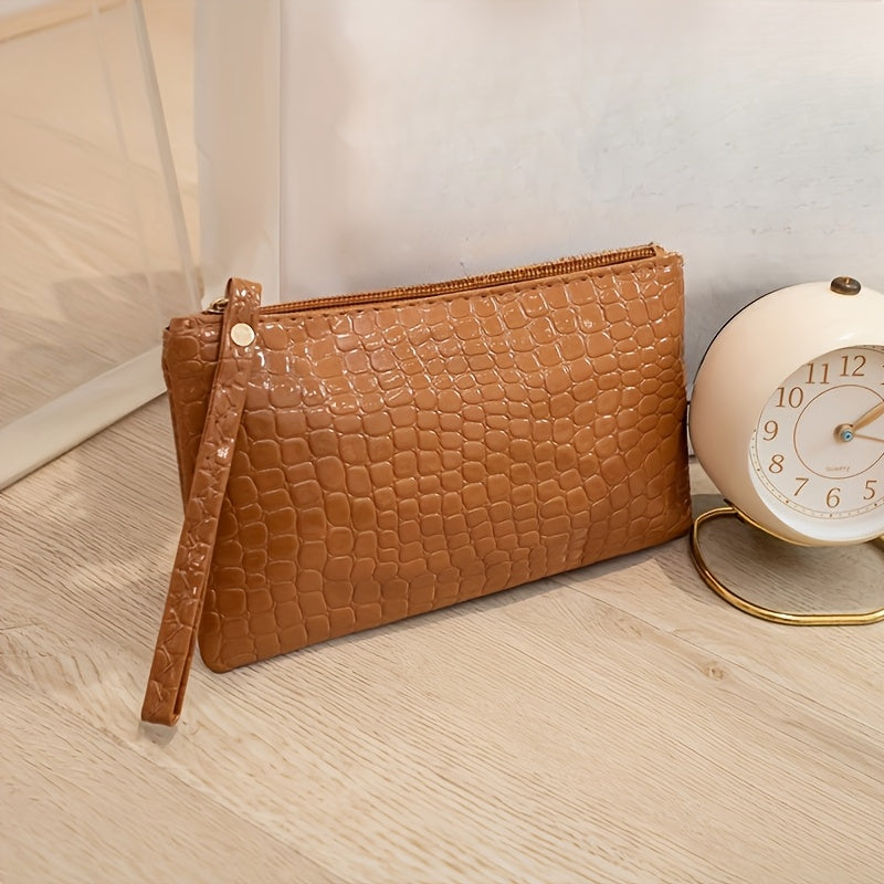 Red Minimalist Ladies' Handbag with Zipper Closure, Polyester Lining, Shoulder Strap