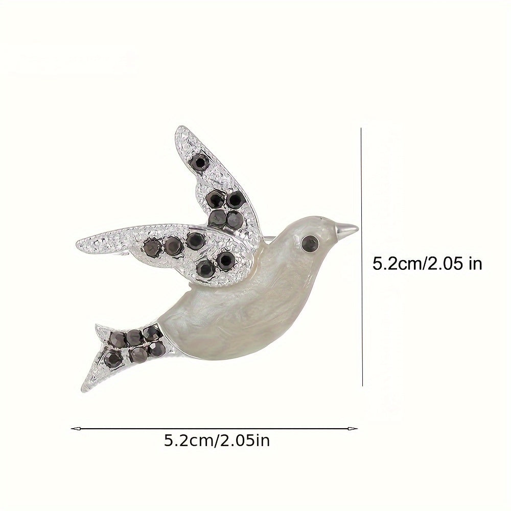 Женский брошка с животным из стразов, голубь мира, антипригарное украшение для животных, аксессуары