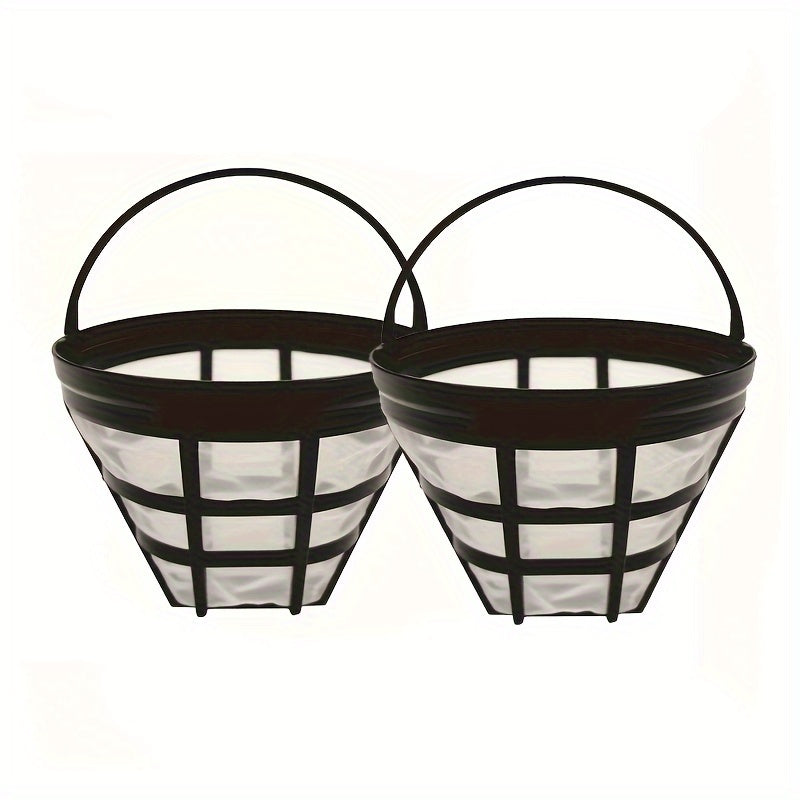 Mustahkam Polipropilen Qayta Ishlatiladigan Konusli Qahva Filtri #4, Cuisinart va Ninja Qahva Bar bilan mos keladi - 8-12 chashka qahva tayyorlovchilar uchun Universal Savat Dizayni, Qahva Mashinalari uchun O'rnini bosuvchi Naylon Tarmoq Filtri.