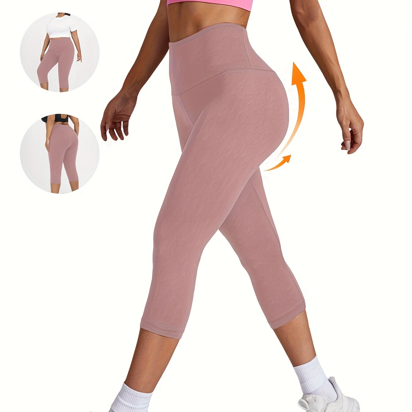 Women's Plus Size High Waist Soft Stretch Biker Yoga Leggings